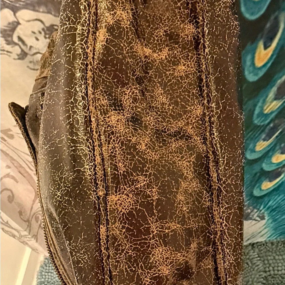 Bryna Nicole Distressed Leather Tote - Rare Find!! - Picture 11 of 17